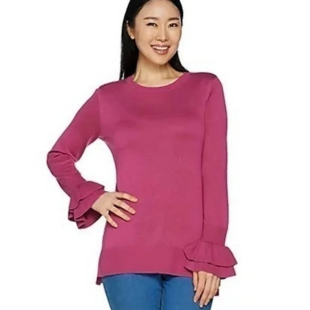 💚 Isaac Mizrahi Live light weight sweater